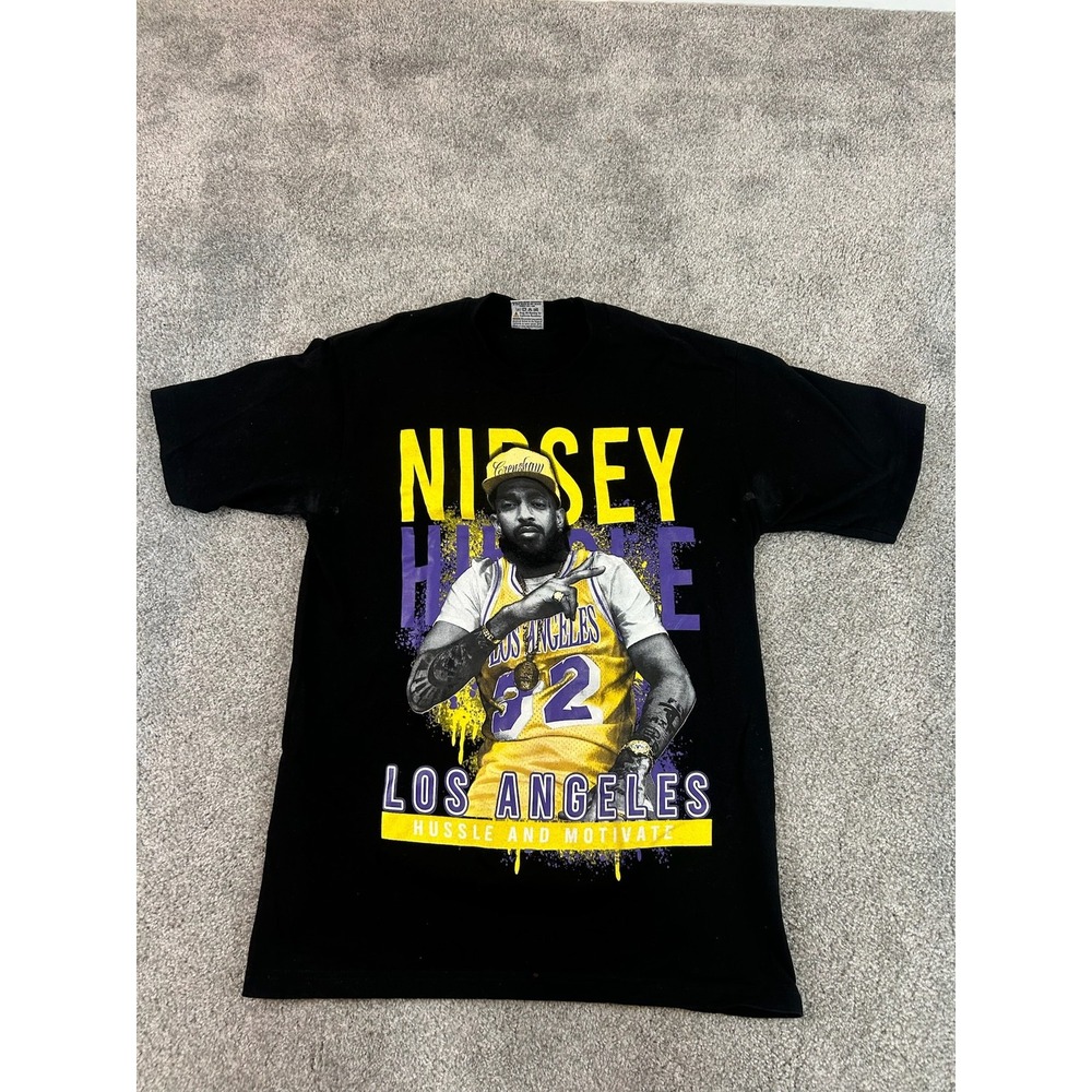 Los Angeles Lakers Shirt Mens Large NBA Basketball Nipsey Hussle Motivate‎ Tee